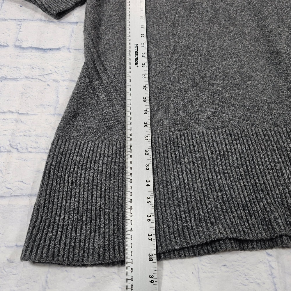 Anthropologie Sweater Dress Womens XL Charcoal Cowl Neck Wool Alpaca Cashmere - Picture 4 of 11
